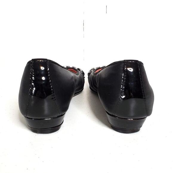 Taryn Rose Paola Soft Leather Cap Toe Ballerina Pumps 6 - Picture 5 of 11